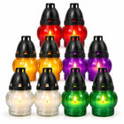 Znicz nagrobny kulka mała mix kolorów 14 cm 10szt na Wkład Premium na Grób lampion parafinowy cmentarny dekoracja