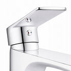 Bateria umywalkowa stojąca łazienkowa srebrna kran do łazienki wc chrom armatura jednouchwytowa z nieruchomą wylewką