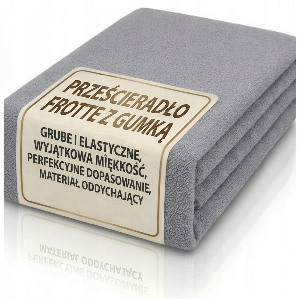 Prześcieradło frotte 120x200 z gumką +30 CM na boki grube solidne materac do 30 cm, tekstylia łóżkowe, sypialnia
