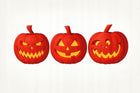 3x dynia na halloween dekoracja zestaw ozdoba lampion LED RED na imprezę tematyczną, świecące akcenty do wnętrz