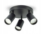 Lampa Sufitowa Żyrandol Plafon Tuby Metal SPOT EG3 LED GU10 oprawa do salonu kuchni jadalni 3-punktowa czarna