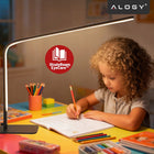 Lampa biurkowa LED regulacja natężenia barwy, do pracy nauki laptopa Nocna lampka stołowa, ściemniana, zmienna