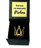 Korona na wacusia z grawerem Śmieszny Prezent dla Faceta na 18-99 urodziny gadżet imprezowy, ozdoba, zestaw
