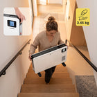 Grzejnik elektryczny konwektorowy energooszczędny termostat Wisser 2300W ogrzewacz pokojowy do domu, biały