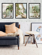 30x40 zestaw obrazy w ramie plakaty ramka boho widoki włochy uliczka morze dekoracja ścienna, grafika drukowana, motyw
