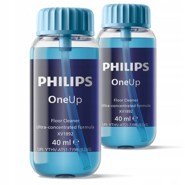 Philips OneUp Skoncentrowany płyn do mycia podłóg detergent do mopów elektrycznych, do twardych powierzchni, 2 x 40 ml