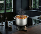Garnek ze stali nierdzewnej z pokrywką TEFAL Duetto+ 28cm G7196456 indukcja do zup i gotowania, 10,1 l, do piekarnika i