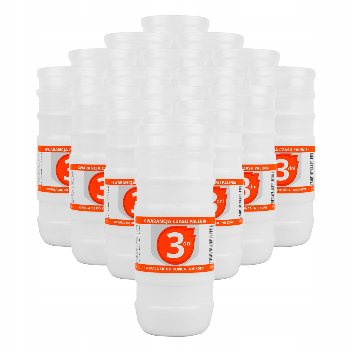 WKŁADY DO ZNICZY Parafinowe RAL 14 cm do 75h 3 dni 20 szt wkład do znicza świeca nagrobna do lampionu cmentarnego