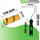 Wałek Malarski orange zestaw wałków malarskich 11cm 10szt + rączka 2K do farb akrylowych, emulsyjnych i fasadowych