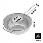 Durszlak cedzak kuchenny z rączką 20,5 cm sitko do odcedzania metalowy sito stal nierdzewna, makaronu, warzyw i owoców
