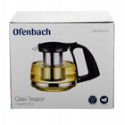 Dzbanek zaparzacz do herbaty 750 ml szklany z sitkiem stalowym ofenbach czajniczek, zaparzanie naparów, 3 filiżanki