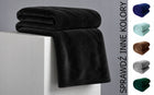 Miękki KOC polarowy 150x200 czarny narzuta na łóżko na prezent kolory mikrofibrowy pled, certyfikat oeko-tex Standard