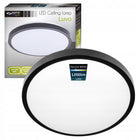 Lampa Sufitowa LED Plafon Okrągły Natynkowy 12W Nie Mruga Czarny 25,5cm oprawa do wnętrz, zintegrowane źródło światła