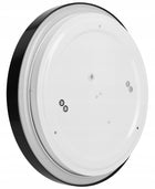 Plafon LED lampa sufitowa 2XE27 czarna oprawa natynkowa panel okrągły do salonu, kuchni i korytarza, głębokość 7,5 cm