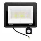 Halogen 100W LED Naświetlacz Zewnętrzny Lampa Czujnik Ruchu Zmierzchu Garaż reflektor IP66 11000 lm 4500 K neutralna