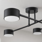 Lampa Sufitowa Wisząca Żyrandol Spot Halogenowa Czarna 4x GX53 oprawa oświetleniowa metalowa do salonu kuchni jadalni