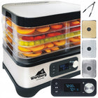 Suszarka spożywcza do grzybów owoców warzyw ziół inox 5 sit 450 w akcesoria dehydrator mięsa ryb regulacja temperatury