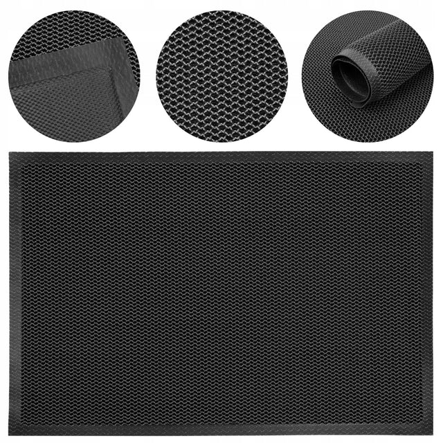 Wycieraczka do butów wejściowa pod drzwi duża wewnętrzna 80X120 CM szara mata PVC 8 mm, przedpokój, korytarz