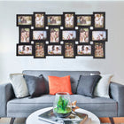 Duża ramka 18 zdjęć fotorama 93x47 cm multi foto galeria kolaż czarny na fotografie, do salonu, z tworzywa sztucznego