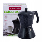 Kawiarka ciśnieniowa 450 ml zaparzacz do kawy espresso indukcja kamille moka aluminiowa czarna kafetiera na 9 filiżanek