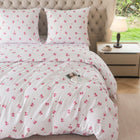 Komplet Pościeli 160x200 z 2 Poszewkami 70x80 w Kokardki pink bows bielizna sypialniana, tekstylia na łóżko, różowy