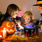 Dekoracyjny kocioł czarownicy z atomizerem mgły na halloween rekwizyt na imprezę przebieraną, zestaw 4 sztuki