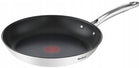 PATELNIA SREBRNA TEFAL 30 CM DUETTO+ INOX INDUKCJA naczynie do smażenia, do zmywarki i piekarnika, na kuchenkę gazową