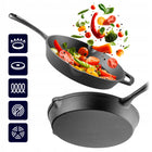 PATELNIA ŻELIWNA MAŁA 15cm INDUKCJA OGNISKO GAZ GRILL ŻELIWNY TALERZ TRWAŁA naczynie do smażenia, do piekarnika