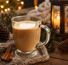Szklanki z Uchem 400 ml 6 szt Kubki Szklane do Kawy Herbaty Grzańca Latte filiżanki, naczynia wielorazowe na ciepłe