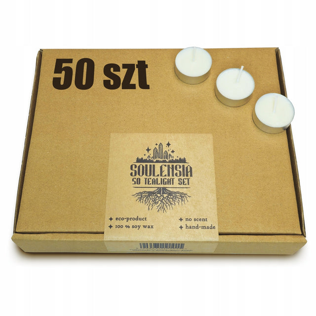 Podgrzewacze sojowe świeczki bezzapachowe naturalne 50 SZT tealight EKO 50 szt.