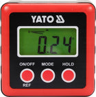 Yato kątomierz MIERNIk kąta elektroniczny z magnesem poziomica cyfrowy inklinometr do prac budowlanych, aluminiowy