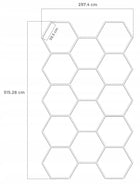 Lampa LED hexagon Panel Oświetlenie Warsztat Garaż Dom 297 x 515 5500-6000K plafon sufitowy ze zintegrowanym źródłem