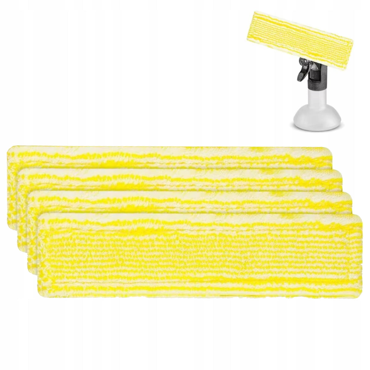 4x Pad z mikrofibry nakładka do myjek okien Karcher WV1/2/5/6/7 WV4-4 WVP10 ściereczka szybowa, zmywak, zamiennik