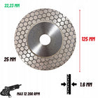 TARCZA DIAMENTOWA DO GRESU 125mm CIĘCIA SZLIFOWANIA PŁYTEK GLAZURY 45 STOPN beton, cegła, kamień, szkło, ceramika