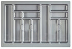 Wkład na sztućce do szuflady Organizer 80 szary tacka kuchenna z tworzywa sztucznego, 73 x 49 x 5 cm