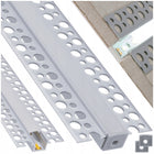 Profil LED Aluminiowy 2m Podtynkowy 12mm Do GK Karton Gips Płytek Zestaw listwa do taśmy oświetleniowej, kanał