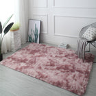 Dywan pluszowy shaggy rabbit różowy 100x150 CM miękki miły gruby futrzany poliester 30 mm do sypialni salonu przy łóżku
