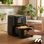 Frytkownica beztłuszczowa 8l 2000W AIR fryer duża okienko frytownica tacki czarny