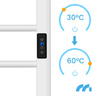 GRZEJNIK ELEKTRYCZNY ŁAZIENKOWY DRABINKA ŚCIENNY STOJĄCY TERMOSTAT 200W 500 mm 905 mm grzewcza biały
