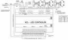 Zestaw Sterownik schodowy rcl-led gold, czujnik odległości RG_1_GLASS_WHITE automatyka oświetlenia LED, do