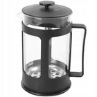 Zaparzacz do herbaty kawy french press 1l szklany czarny montessa dzbanek z tłokiem, praska tłokowa, 4 filiżanki, mycie