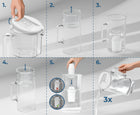 Dzbanek szklany wessper D2 borosilicate 3l + 12x Filtr Wessper aquaclassic dzbanek filtrujący biały