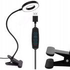 Lampa Biurkowa Led USB z Klipsem Elastyczna Lampa Regulowana Moc 3 Barwy lampka do nauki i czytania, ściemniana