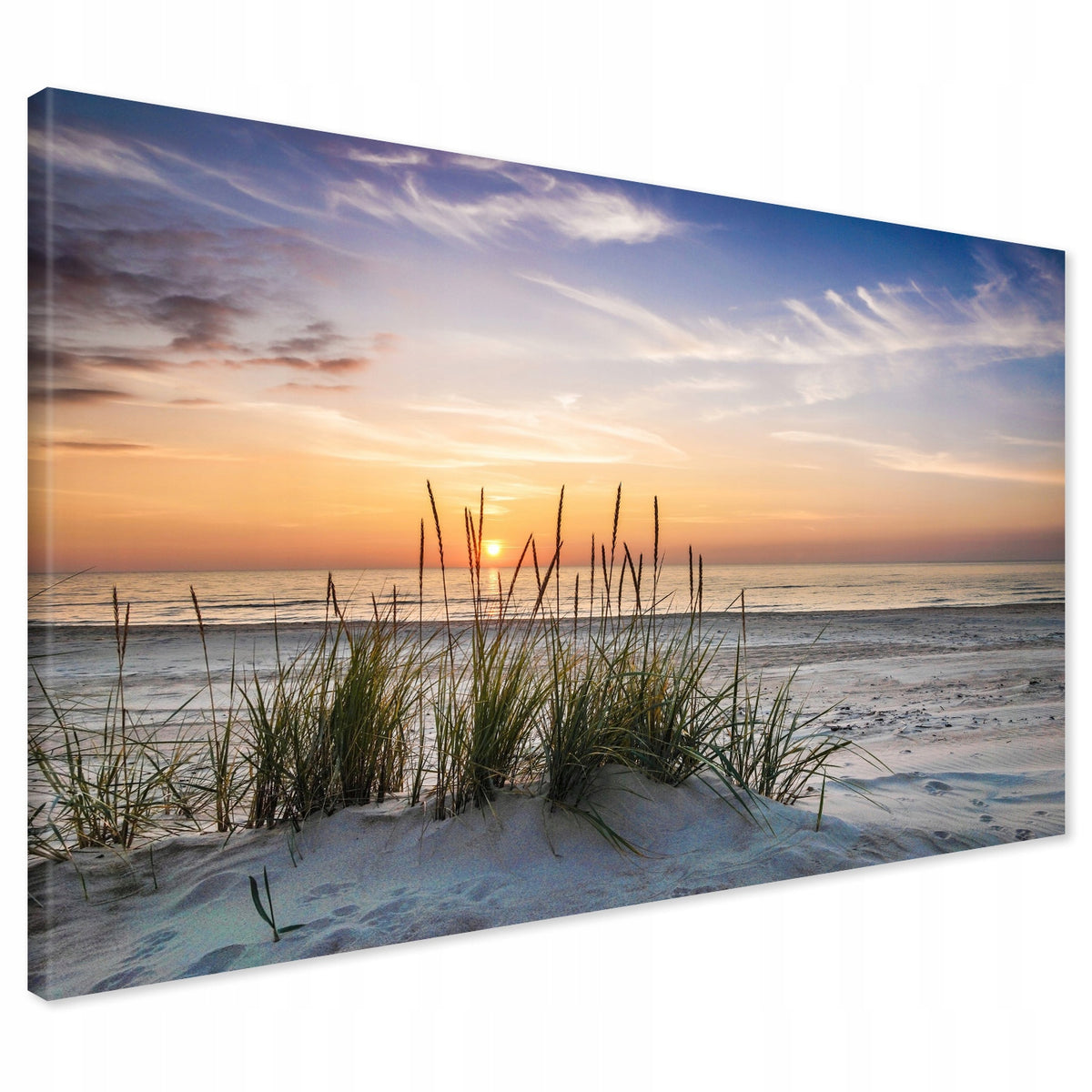 Obraz na płótnie 120x80 Plaża Morze Zachód Słońca XXL duży do Salonu dekoracja ścienna, sypialnia, kuchnia, format