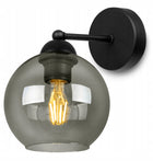Nowoczesna lampa knkiet elegancka szklany klosz oświetlenie ścienne, oprawa naścienna, gwint E27, 1 punkt światła, do