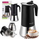 Kawiarka ciśnieniowa do kawy stalowa zaparzacz do espresso 600 ml kamille dzbanek moka, kafetiera, na 12 filiżanek
