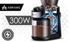 Młynek do kawy żarnowy młynek elektryczny 25 poziomów grubości mielenia 250 g 300 w metal, tworzywo sztuczne