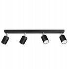 Lampa Sufitowa Żyrandol Plafon Tuby Metal SPOT BG4 LED GU10 oprawa 4-punktowa czarna do salonu i kuchni, wysokość 15 cm