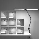Lampka kreślarska lampa biurkowa podwójna LED 3 barwy ładowarka 1000LM 24W na klips, do nauki i pracy, czarna