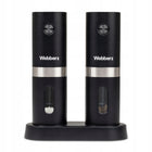 Młynek do pieprzu i soli elektryczny akumulatorowy USB 2 SZT webber premium do przypraw, pojemność 70 g, czarny